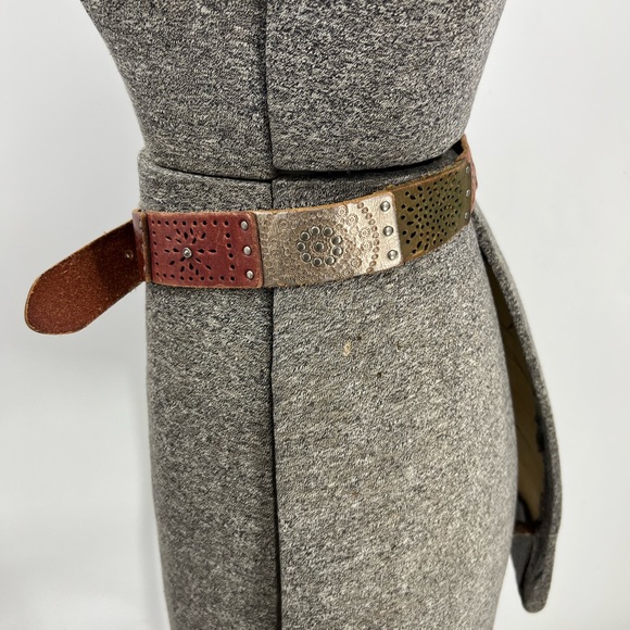Fossil patchwork multi colored leather panel belt S - Picture 9 of 12